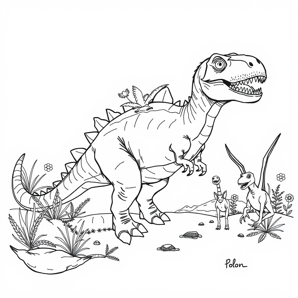 Dinosaurs coloring page