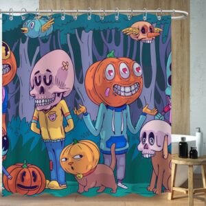 Evil Pumpkin shower curtains